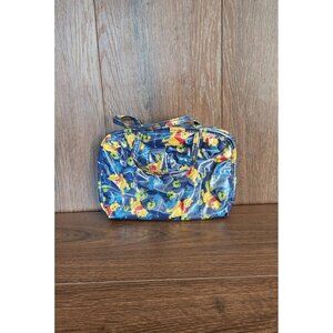 Vintage Blue Winnie the Pooh Zip-Up Carrying Case Travel Pouch Pencil Holder Bag